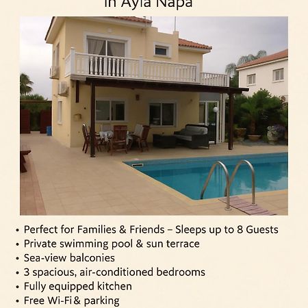 Carolyn Villa Is A Luxury 4-Bedroom Villa With Private Pool In Айя Напа Екстериор снимка